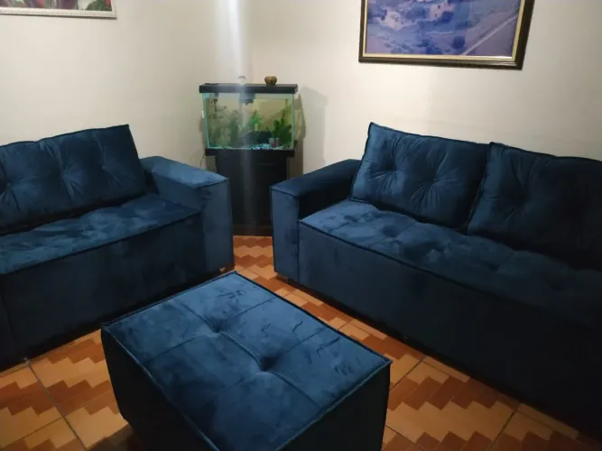 Conjunto de Sofás e Puff PREMIUM- Novo