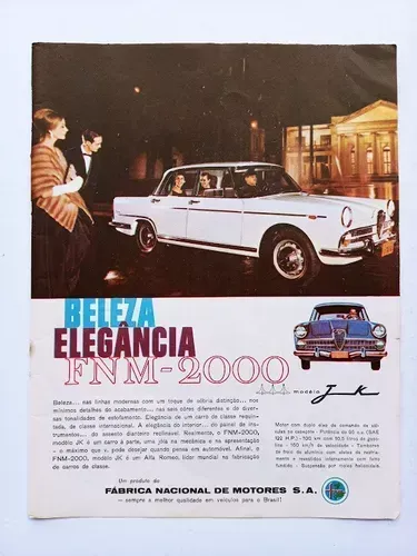 Propaganda de revista FNM JK 2000 ou 2150 - original de época