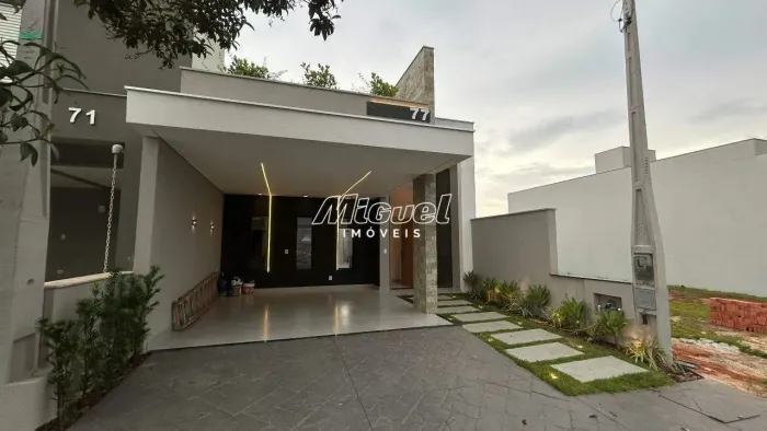 Casa em Condomínio, à venda, Água Branca - 3 quartos Residencial Tomazella - Piracicaba/SP