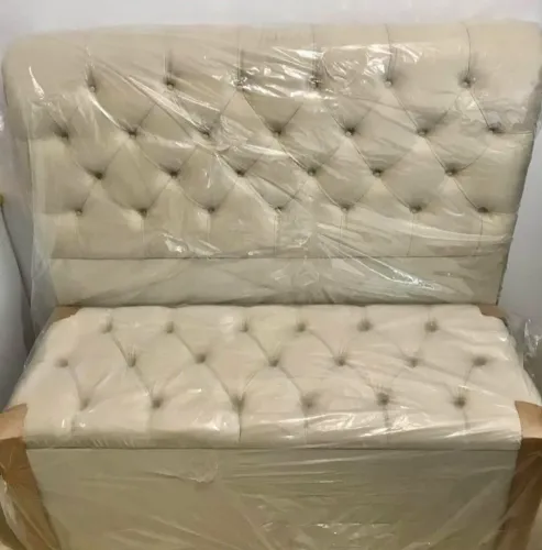 Cabeceira Casal Estofada com  baú  recamier 