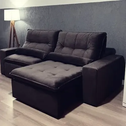 SOFÁ 2.50   RETRÁTIL E RECLINÁVEL  assento pillow top com 20 cm de altura, com espuma D33,
