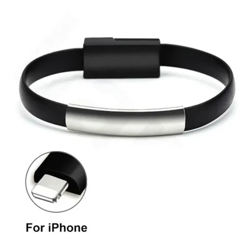 Cabo Pulseira Usb iPhone ou Micro Usb