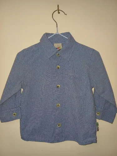 Camisa Puc xadrez infantil semi-nova 