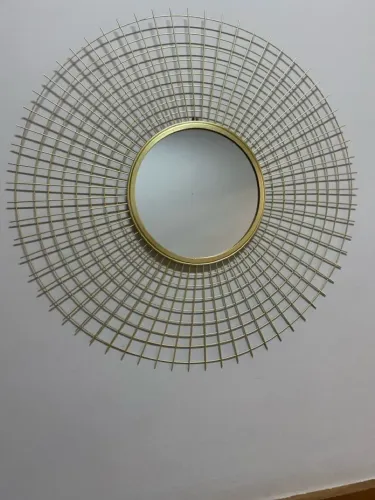 Espelho Decorativo Dourado - Design Exclusivo