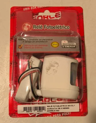 Relé Fotoelétrico FORCE Bivolt Modelo 592 - Novo na Embalagem