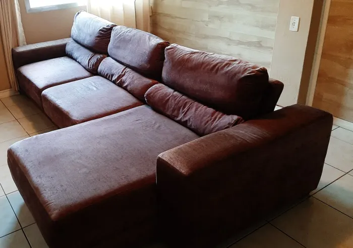 Sofá retrátil e reclinável de molas 3,25 metros