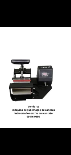 Máquina de sublimação de canecas <br>VALOR: 400$<br>Número para contato: *