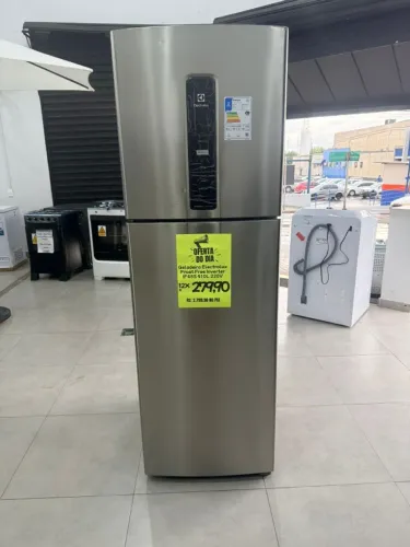 Geladeira Electrolux Frost Free Inverter 410L Efficient com AutoSense Inox Look