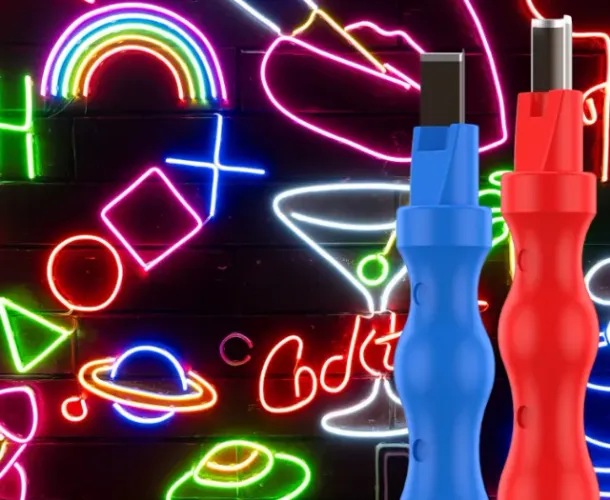 Cortador de Neon Led Segunda Geração - Kit com Meia Cana e L 90º