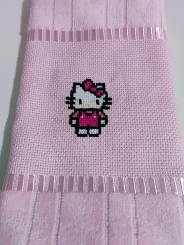 Toalhinha de mão Hello Kitty 30x45 Aveludada