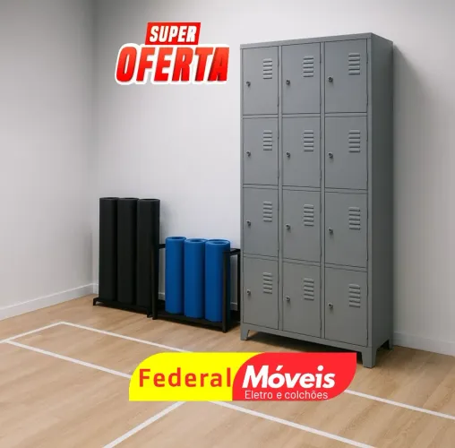 Armário de Aço 12 Portas - Organização e Durabilidade Garantida!