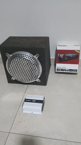 Som automotivo + caixa selada + potencia