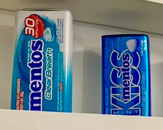 Coleção 7 Latinhas Mentos Vazias.