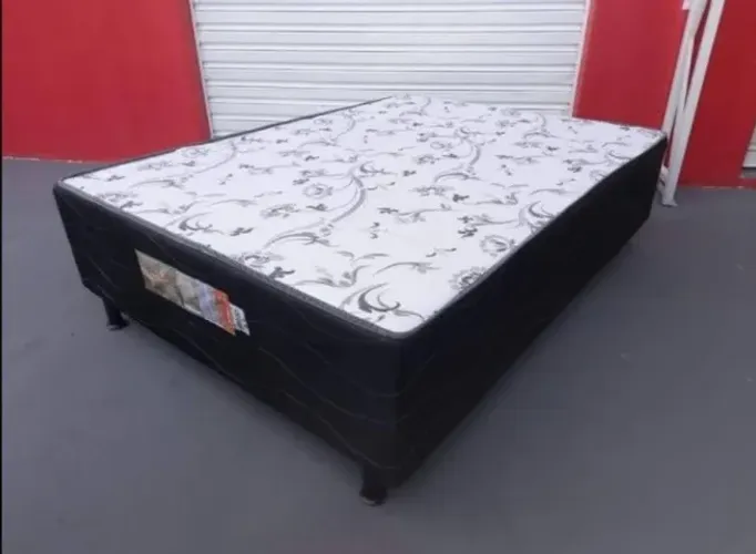Cama Conjugada Preta de Casal Sonho Bom