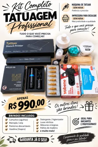 Máquina para tatuar e impressora