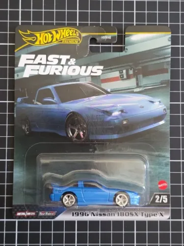 '96 Nissan 180SX Type X Azul - Hot Wheels Premium Temático Velozes e Furiosos