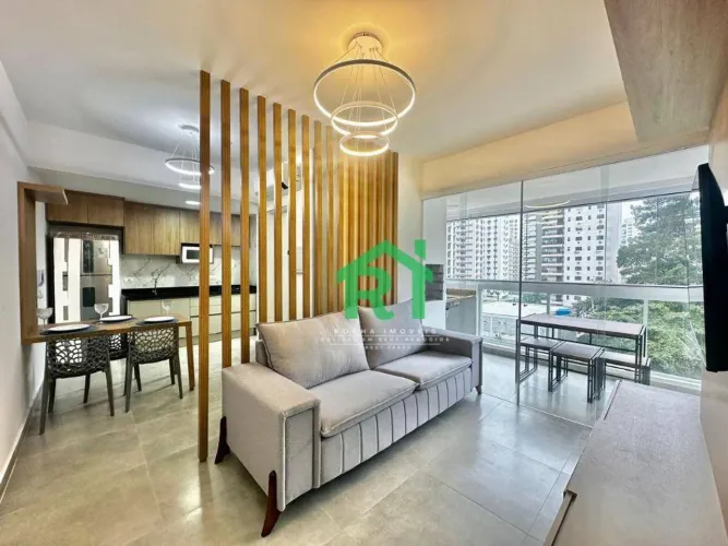 Apartamento moderno, 2 dormitórios, 2 vagas, lazer, Astúrias, Guarujá/SP.