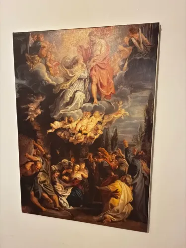 Quadro da Assunção e coroação de Nossa Senhora impresso em tecido