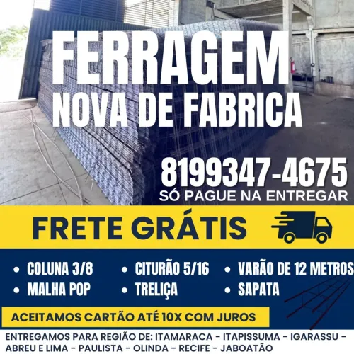 Coluna Cinturão Pilar Varão ferragem nova de fábrica frete grátis