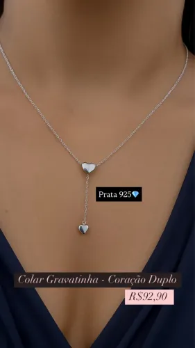 Colar prata 925 gravatinha