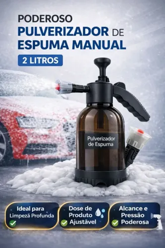 Snow Foam Pulverizador Manual Borrifador Espuma 2l Veículos Preto