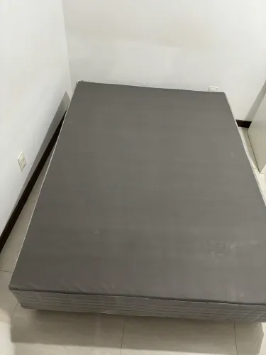 Base de cama box | cinza claro