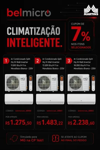 Compre ar condicionado para sua loja com diversos tamanhos