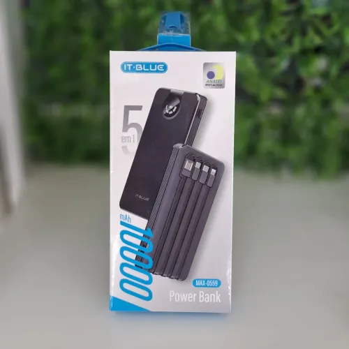 Carregador portátil 10.000 mAh it blue - entrega em são Luís e região