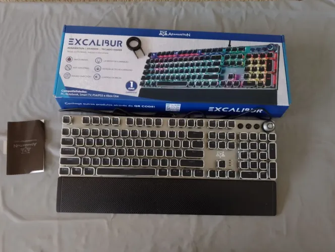 Teclado mecânico gamer adamantium Excalibur AK4000M - Switch Marrom Anti-ghosting 