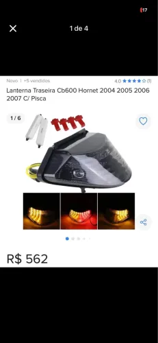 Lanterna Traseira led Hornet 2004/2007