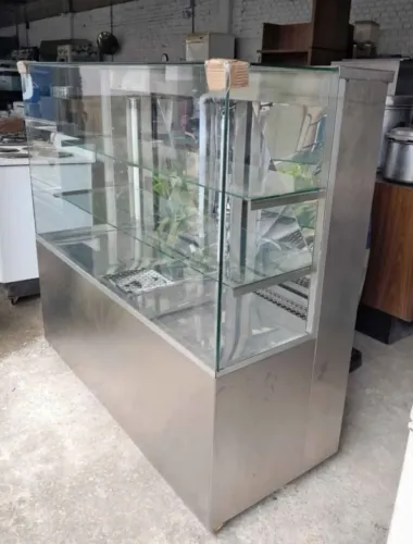 Balcão Vitrine Panorâmica Expositora Bolos e Doces