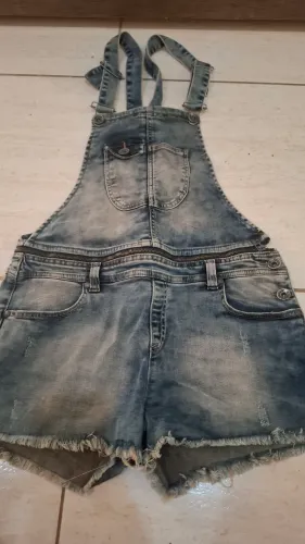 Jardineira Jeans Hall tamanho 38