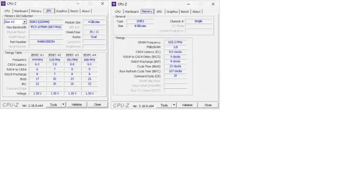 Memoria DDR3 4GB Marca Markvision