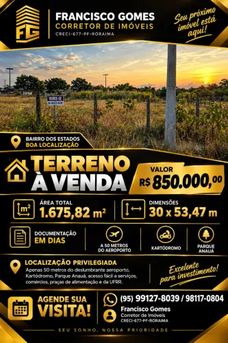 Terreno com excelente metragem,localização privilegiada e precinho espetacular.