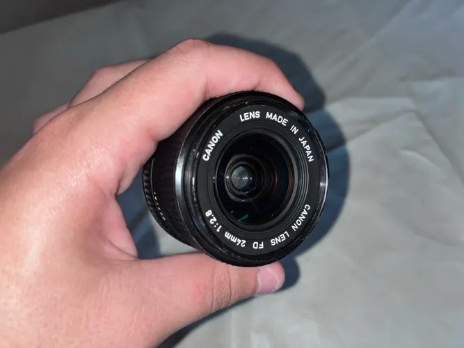 Lente Canon FD 24mm f/2.8 com mount adaptado para Ef (Funciona em Dslrs)