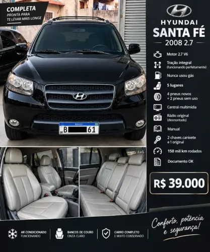 Hyundai Santa Fe GLS 2.7 V6 4x4tiptronic 2008