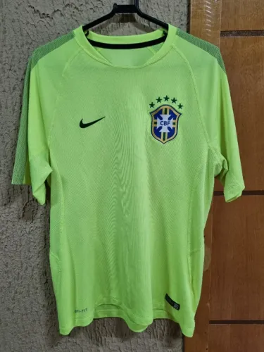 Camisa Seleção Brasil 2014 Verde-Limão Original - Camisa de Futebol