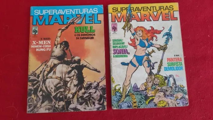 Lote com Superaventuras Marvel 23 e 24 da Editora Abril 1984