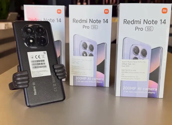 Redmi Note 14 Pro 5G NFC 256/08- Preto Verde + Entrega Grátis