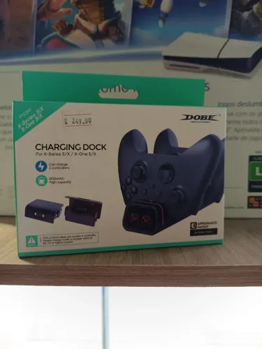 Base carregador dobe Xbox one/Xbox séries + duas baterias s