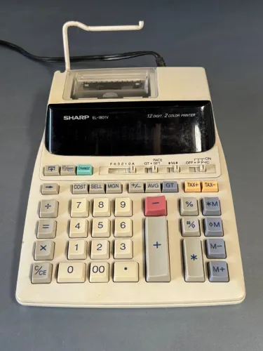 Calculadora Sharp EL-1801V Funcionando