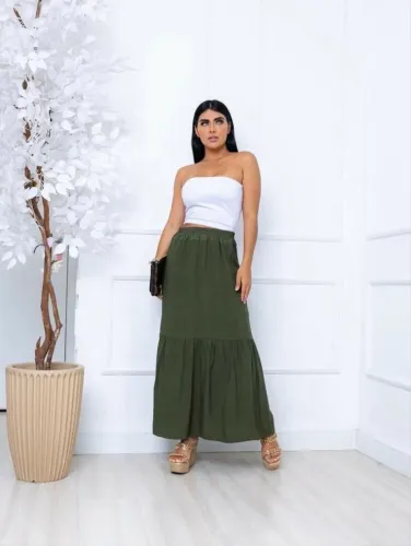 Saia Longa Verde Shein Tam 36