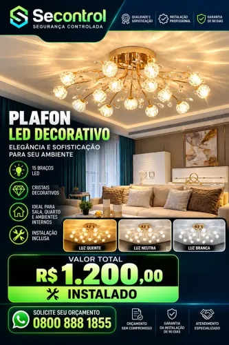 Luminária cristal / instalado