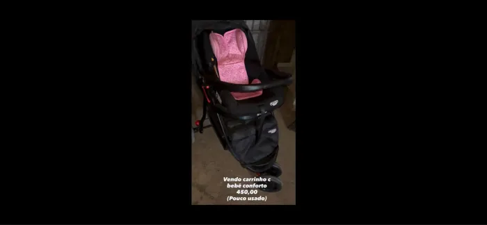 Carrinho com bebê conforto 