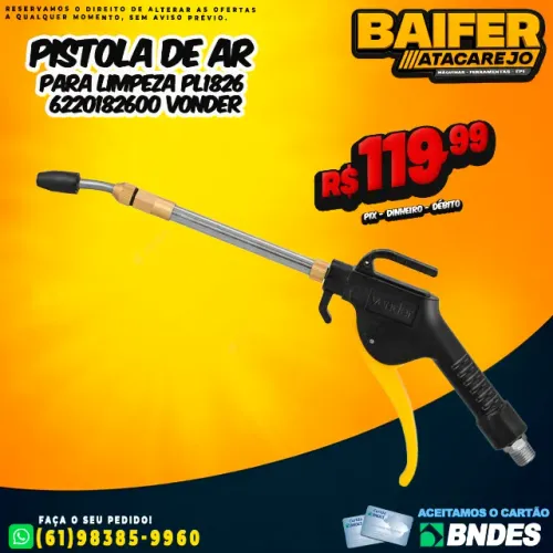 Pistola de Ar Para Limpeza PL1826 6220182600 Vonder