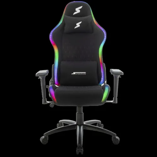 Cadeira Gamer SuperFrame Iris RGB Espuma 60D Pistão Classe 4 120kg Reclinável Tecido 4D