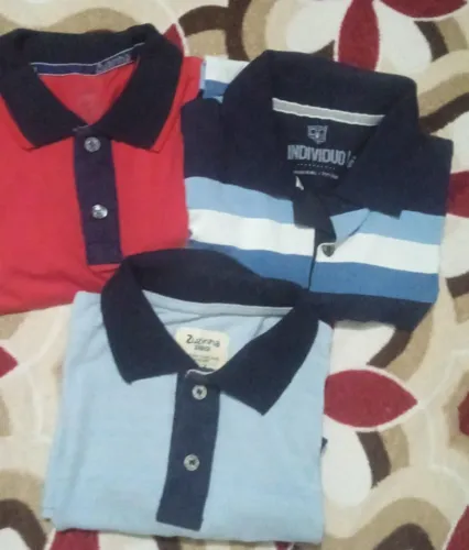 Camisa juvenil masculina gola polo e calça jeans