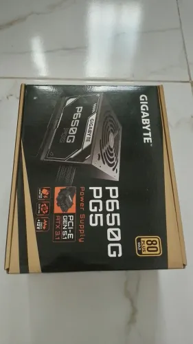 Fonte 80 Plus Gold Gigabyte 650W Padrão Novo ATX 3.1 PCI-E 5.1 - Nova (Só para Salvador)