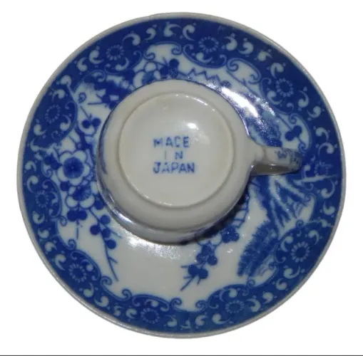 Antiguidade, Xícara de Café Porcelana Japão com Pires