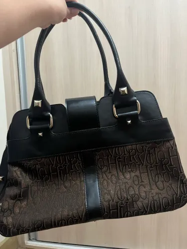 Bolsa Victor Hugo original preta e marrom